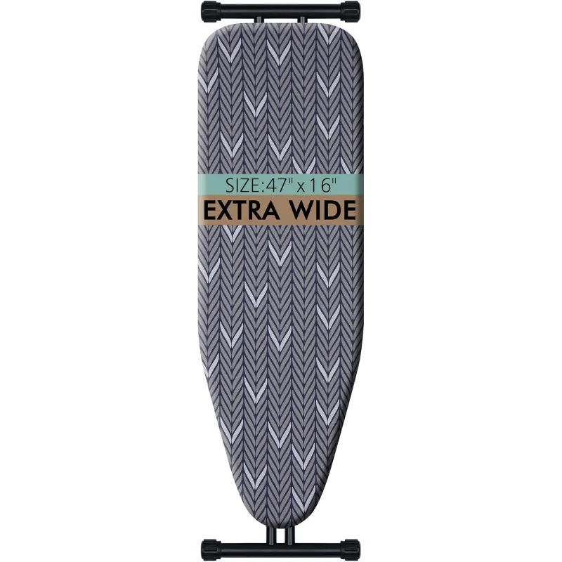 

Ironing Board Full Size, Metal Construction Ironing Board with Extra Thick Heavy Duty Padded Cover, Stable Structure