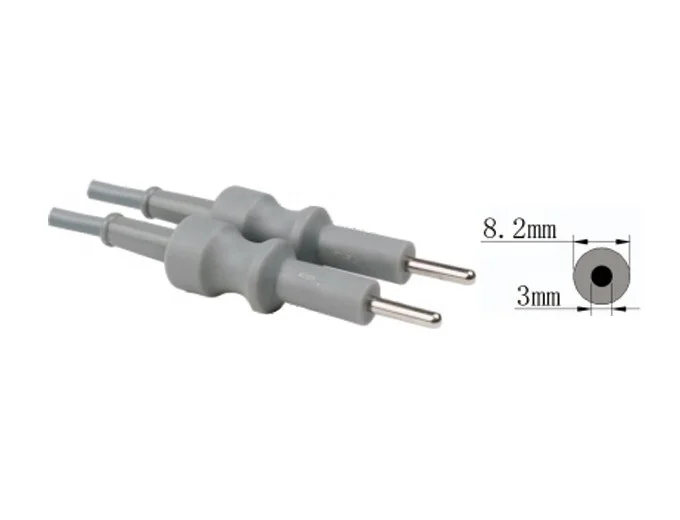 3Mm plug bipolar clamp adapter cable, surgical high frequency bipolar clamp cable compatible