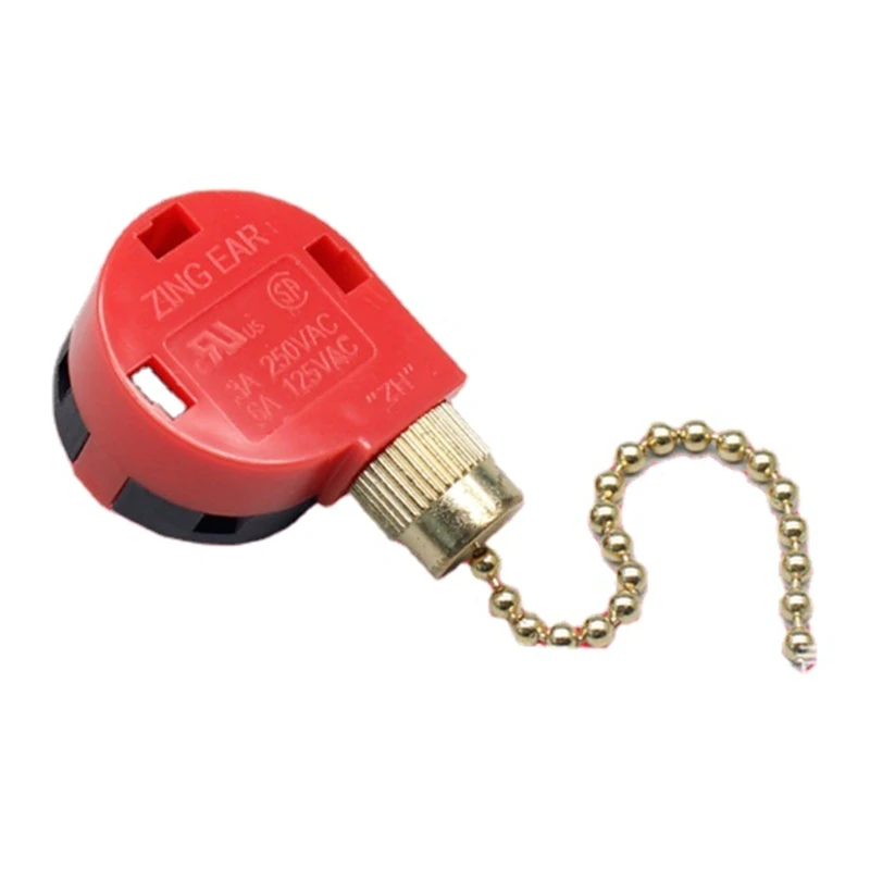 Universal Pull Chain Adjustable Speed Reliable 4 Wire 3 Speed Fan Switches Simple Installation fit for Ceiling Fans