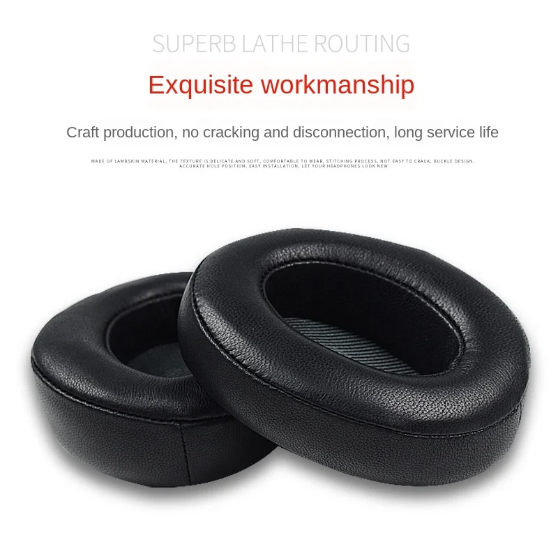 부드러운 가죽 헤드셋 이어폰 슬리브 폼 커버, 귀마개 가죽 커버, JBL 에베레스트 엘리트 700 V700nxt (블랙 화이트)