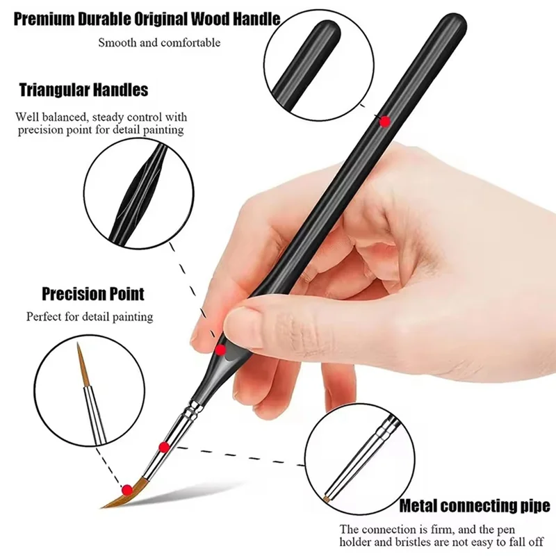 B97A-アクリル水彩画用ナイロンフックペン極細線ブラシセッ - Watercolor Brush Pen のレビューと価格