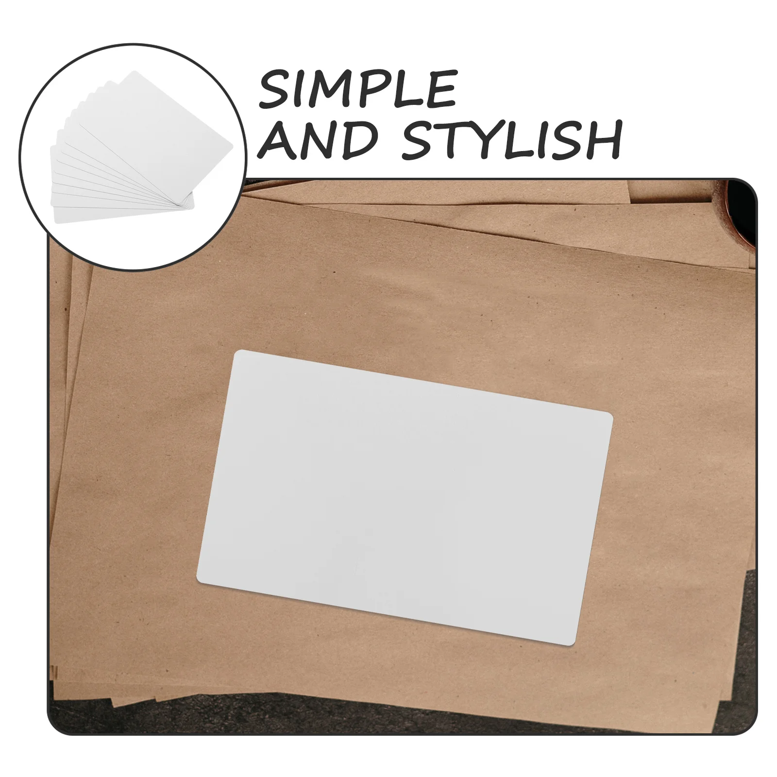 

100Pcs Aluminum Blank Business Cards Heavy Duty Metal Name Plates for Engraving Sublimation DIY Printing Smooth Edge Decorative