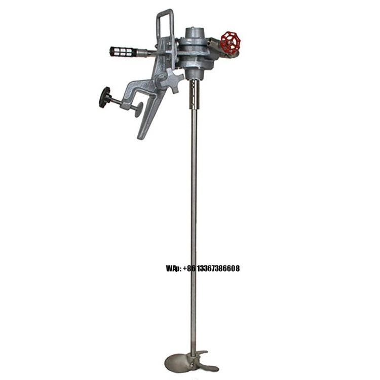 

Пневматический миксер-мешалка для смешивания краски, масла, парфюмерии, клея, эмульсий. Пневматический миксер для IBC-контейнеров.