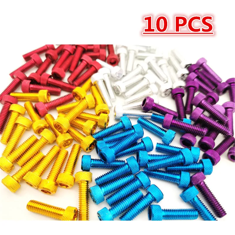 10pcs Modification M6 Motorcycle Screw 2cm Hexagonal Fasteners Moto Screw For Yamaha Suzuki Honda Decoration Motorbike Parts