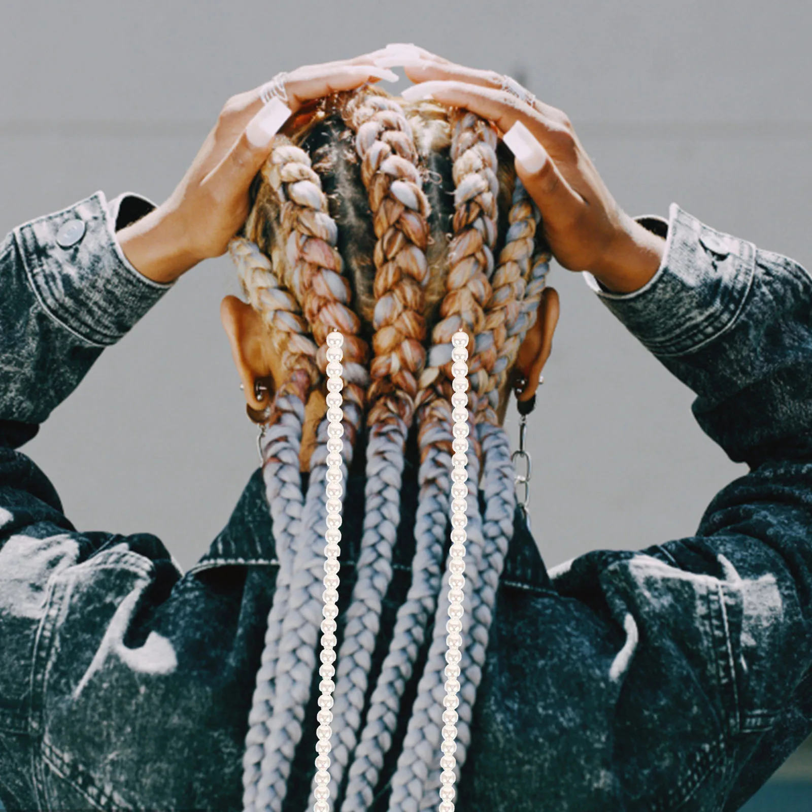 

2 pcs Chain Braid Accessories Delicate Hair Jewelry Women Girls Decorative Chain for Braids Exquisite Lightweight