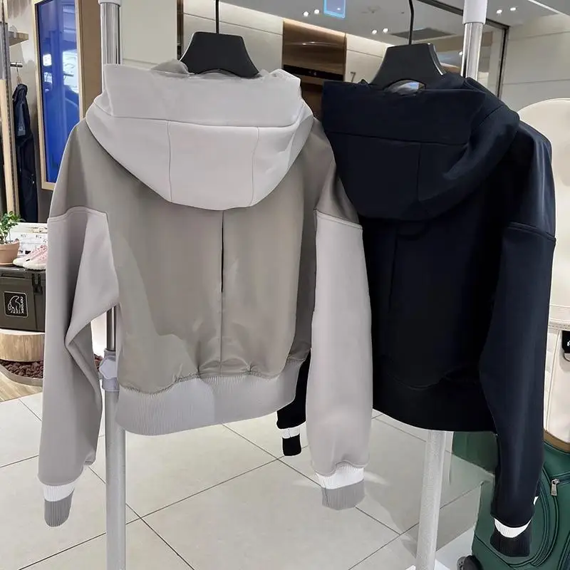 Ladies Golf Hoodie Jacket Autumn Winter Wind Resistant Warm Coat Fashion Casual Women Golf Sports Outerwear
