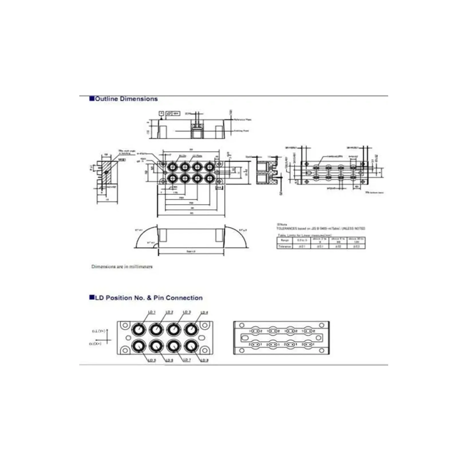 Modulo diodo Laser blu NUBM05 455nm di seconda mano 8 PCs * 3.75W Array Laser