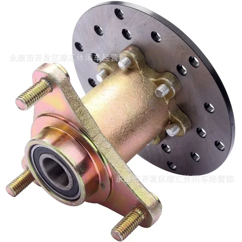 Front 15MM 4*M8 Stud Brake Wheel Hub & pad For 50cc 110cc ATV 6 7 8 Inch Rim Tire Go Kart Buggy Karting UTV Quad Bike Part