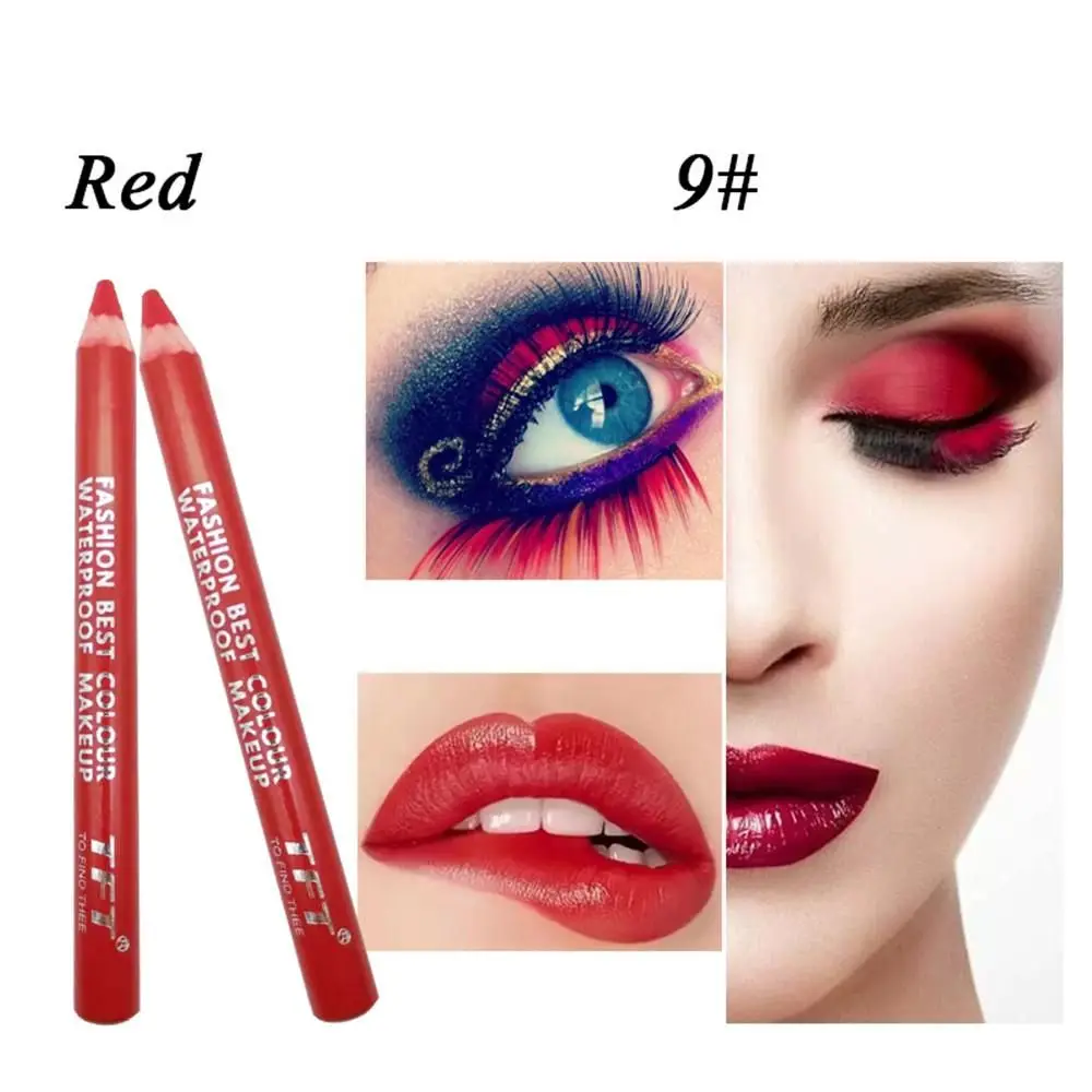 Mode Langdurige Oogcosmetica Oogschaduw Liner Pen Eyeliner Potlood met Puntenslijper Matte Waterdichte Markeerstift Pigment