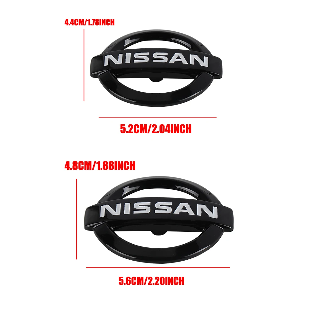 2mm/56mm Black silver Logo Nissan Car Steering Wheel Emblem Sticker For Nissan Qashqai Note Juke Sentra Patrol Navara Micra Leaf