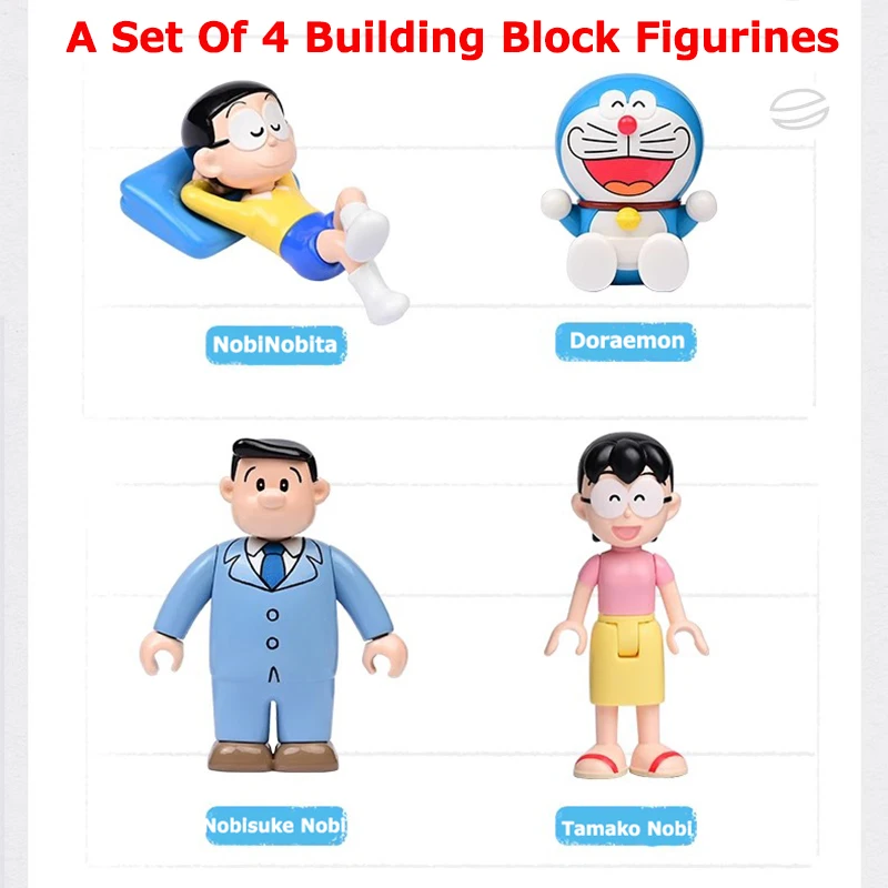 Nuovo Keeppley Doraemon Nobi Nobita Home Building Block Street View modello decorazioni da tavolo giocattoli per bambini regali di compleanno