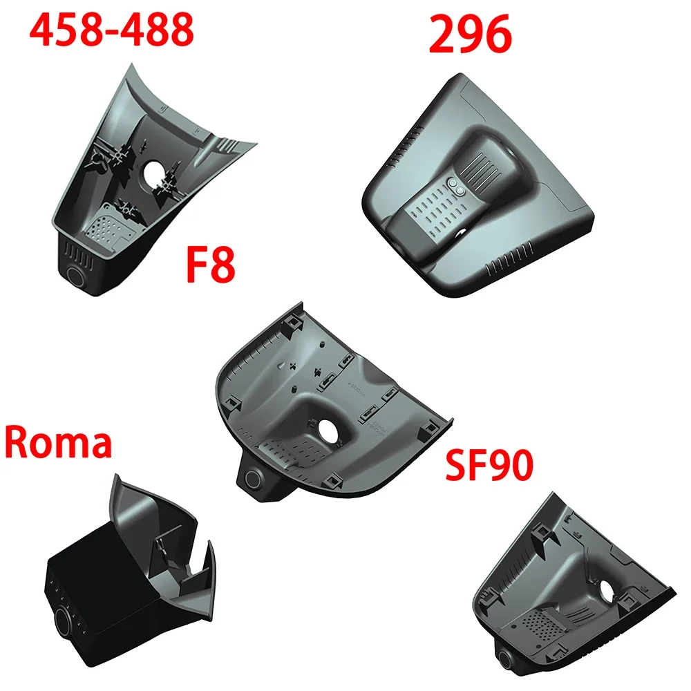 4K 2160P Plug and Play UHD Car Dash Cam Camera Night Vision for Ferrari 296 488 458 F8 Italia Speciale Spider Roma SF90 Stradale