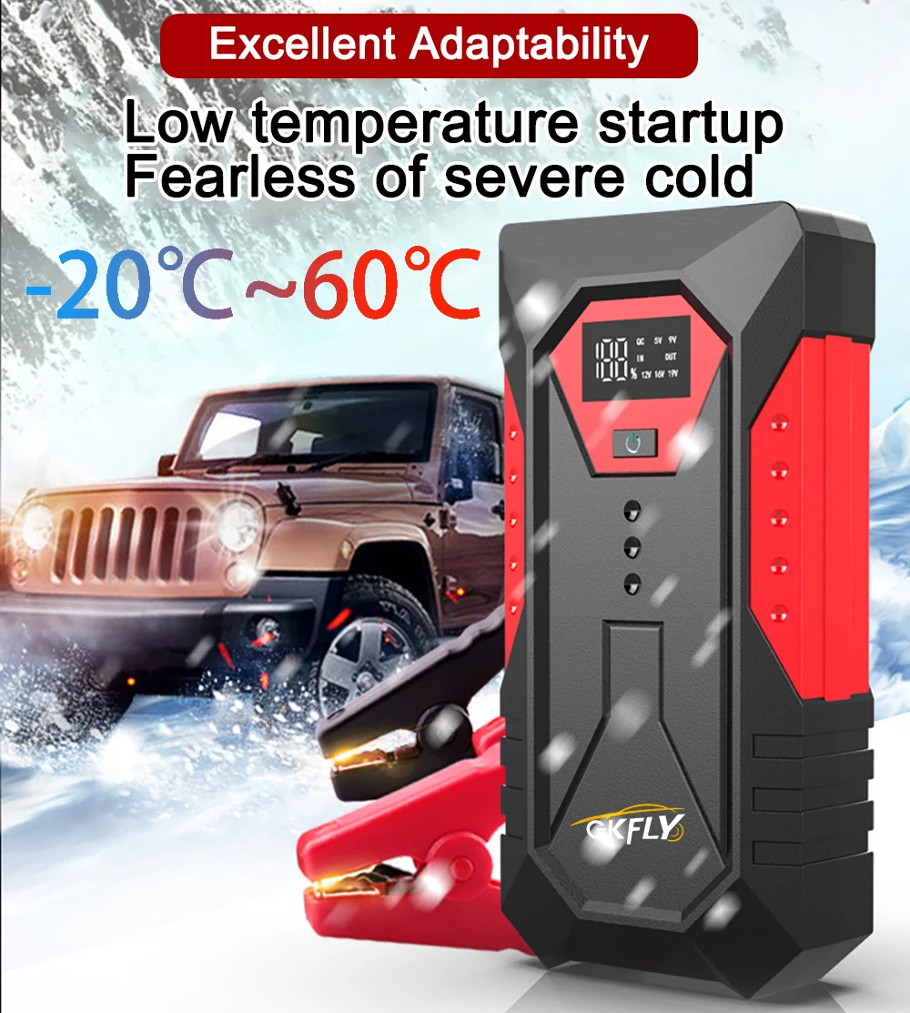GKFLY 3000A Tragbare Auto Starthilfe Power Bank Auto Batterie Booster Ladegerät Start Gerät Auto Notfall Start-up Kabel – Detail 4