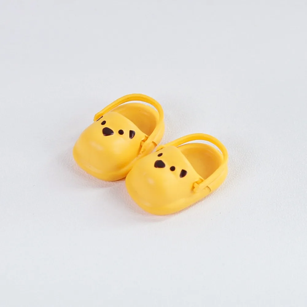 

1 Pair Round Toe Ob11 Doll Slippers Simulation Mini Mini puppy slippers Cute Cartoon Silicone puppy slippers Children Toys