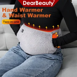 Cinturón calefactor eléctrico 2 en 1, calentador de manos USB, calentador de invierno, calentadores de cintura, terapia de compresión caliente, almohadilla calentadora de útero Lumbar Abdominal