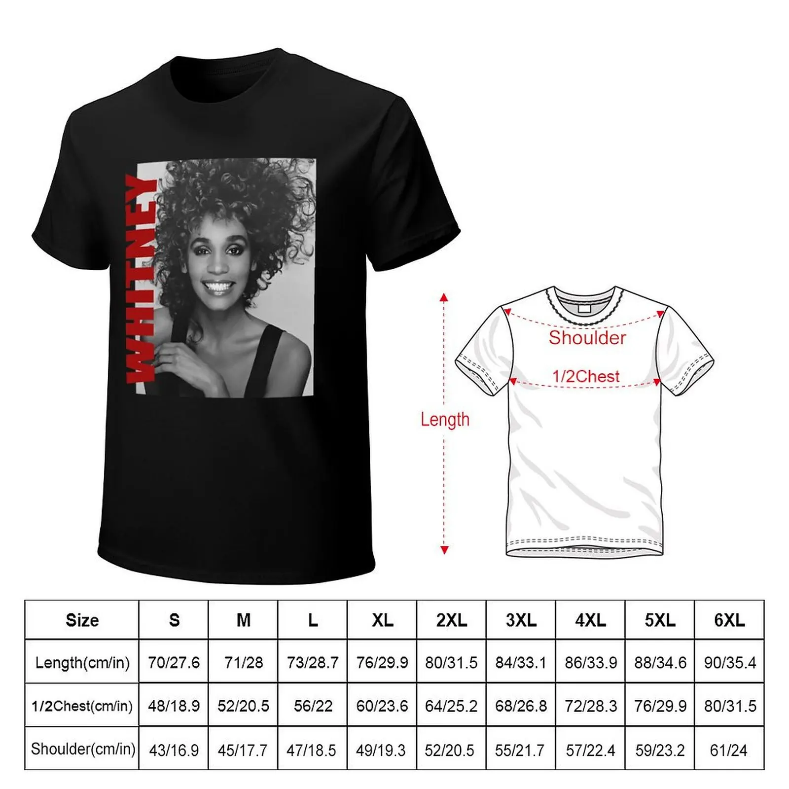 Whítnèy music Hóústòn Retro Aesthetic Fan Art 80s T-Shirt Plus Size Comfort Fit Tee
