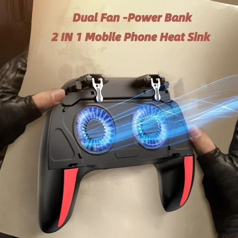 H10 Gaming Accessories Handheld Grip Game Controller Joystick Gamepad for Pubg Trigger Dual Cooling Fan Game Cooler For Phone