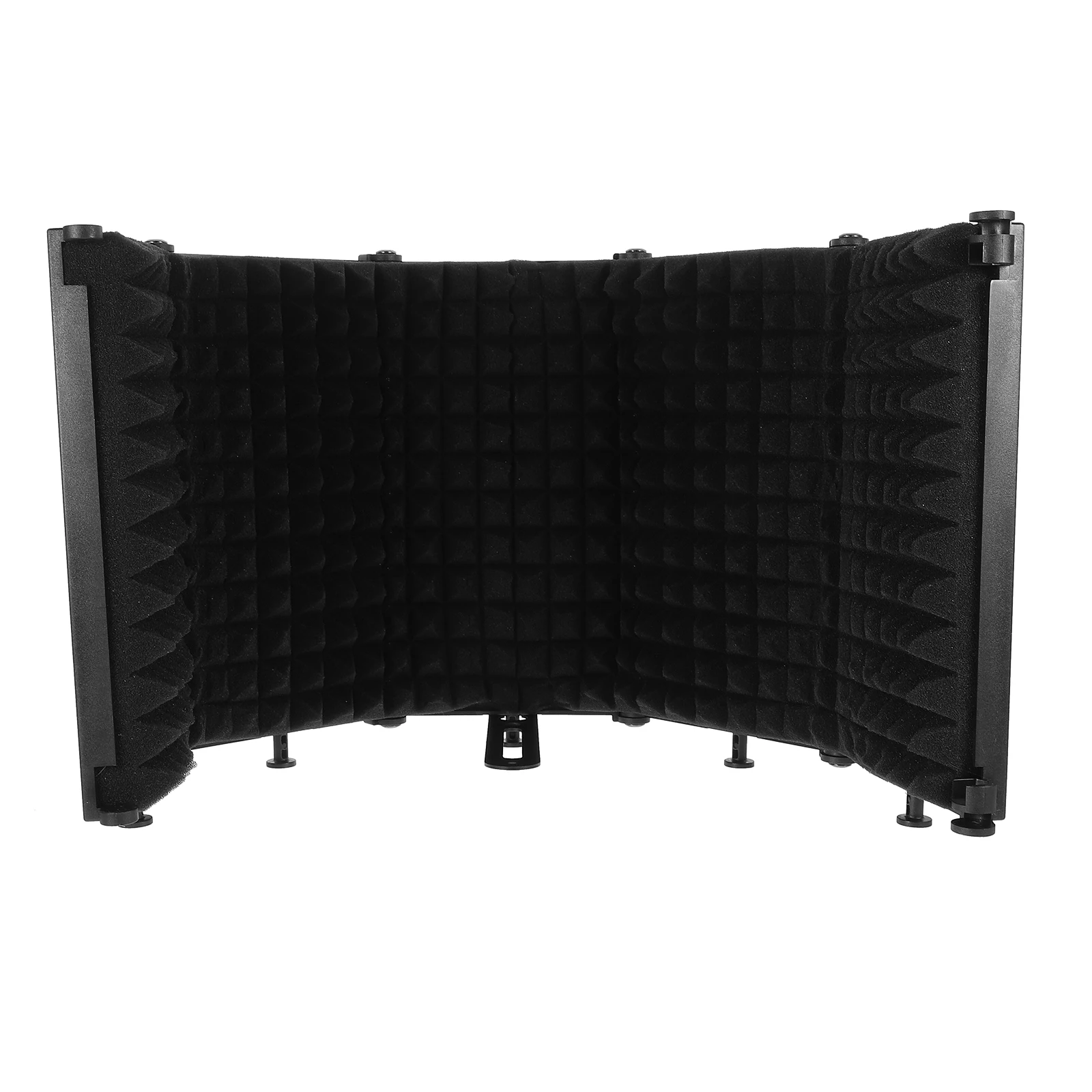 

Mic Soundproof Guard Five-door Insulation Cover Sound Absorbing Microphone Isolation Shield Foldable Easy Carry Tabletop Mount