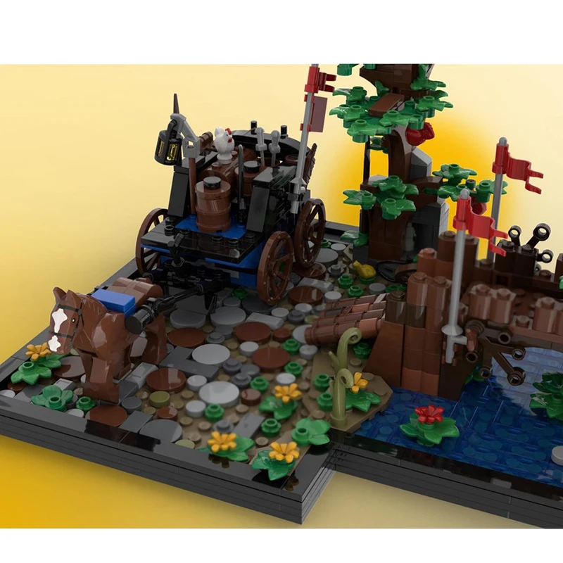 نموذج قلعة القرون الوسطى Moc اللبنات قصر البحر الأبيض المتوسط نموذج التكنولوجيا الطوب لتقوم بها بنفسك تجميع عطلة مجموعة ألعاب الهدايا #5