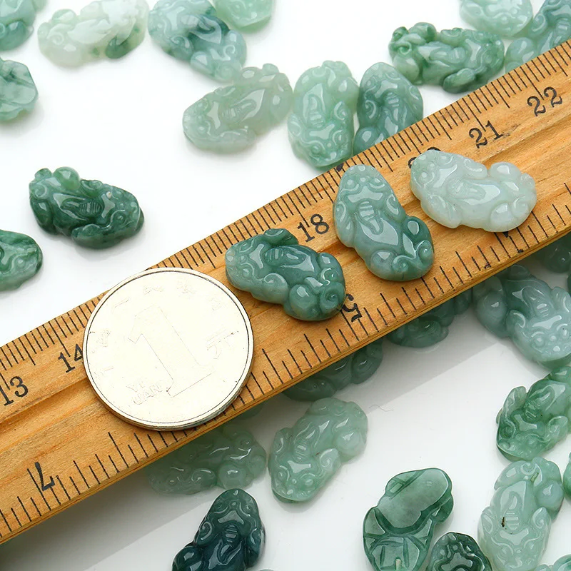 Myanmar Grade A Jadeite Ice Floating Burma Jade Pixiu Beads For Jewelry Making Diy Bracelet Charms Necklace Pendant Accessories