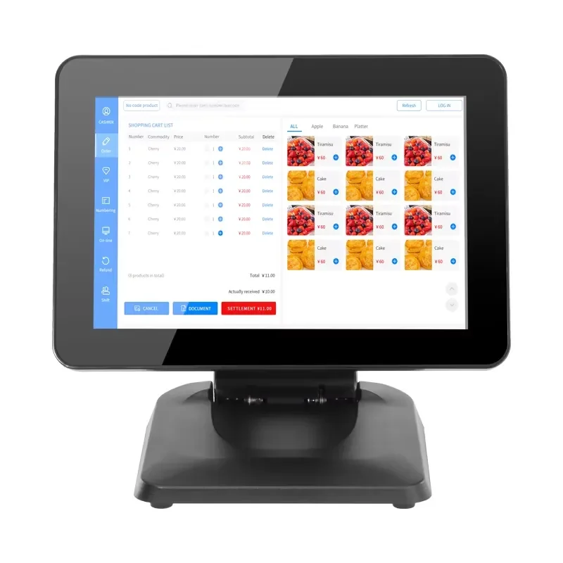 Licon 12.1 Inch Touch Display Cash Register Secondary Screen with Stand Customer Display Screen Pos