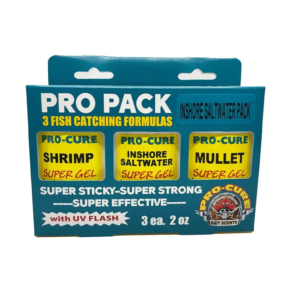 

Набор Pro Pack Inshore Saltwater для всех любителей морской рыбалки. Этот набор ароматизаторов для приманок содержит всё необходимое. Этот набор включает в себя 3 основных компонента.