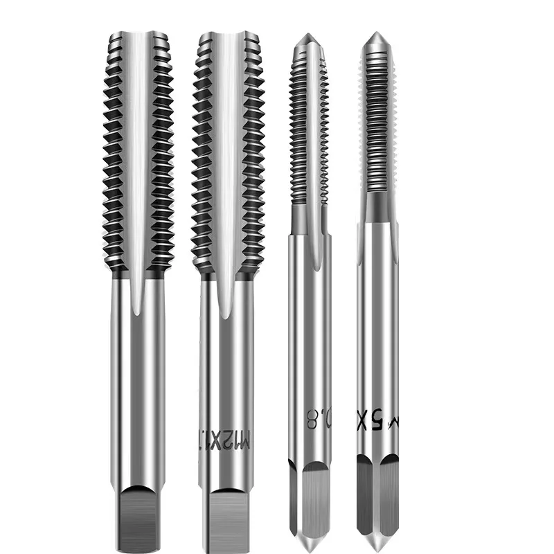 2Pcs/lot M3-M24 Industrial HSS Machine Spiral Point Straight Fluted Metric Taper And Plug Tap Right Hand Thread Screw Tap