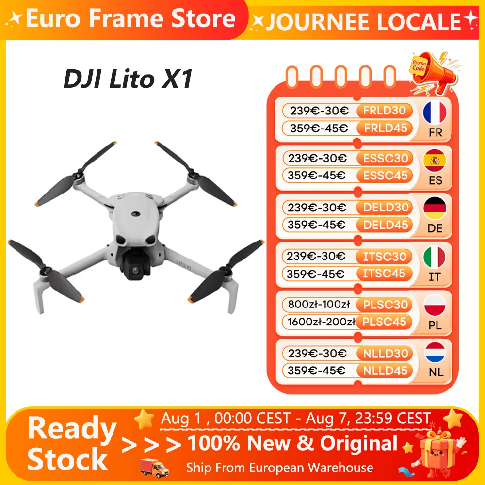 Dron DJI Lito X1 Plegable y Ligero 4K con Detección de Obstáculos, ActiveTrack,…