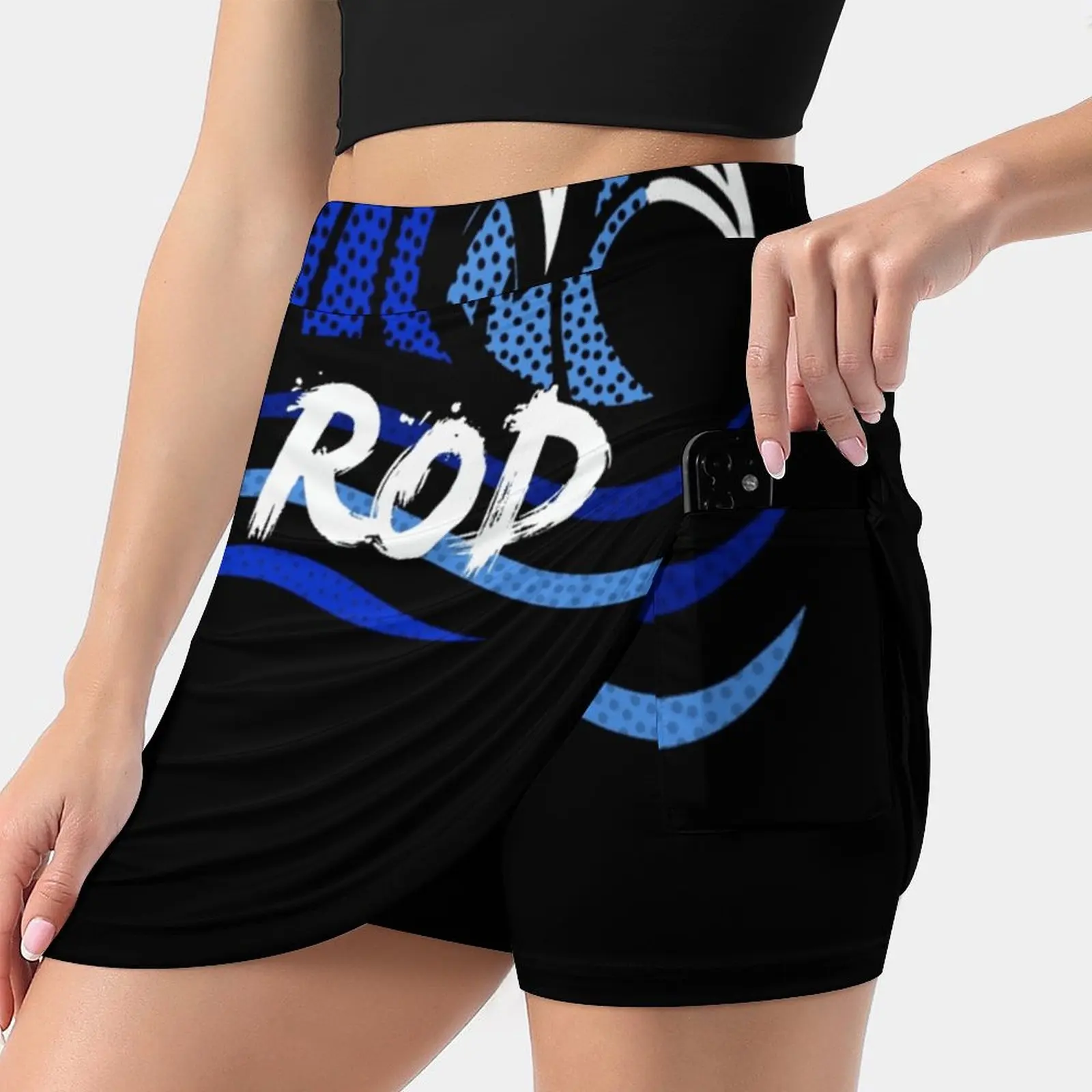 Rod Wave Wavy Drip Tennis Golf Skirt Sexy A-Line Harajuku Shorts Skirt With Phone Pockets Skort Rod Wave Rod Wave Trap Hip Hop