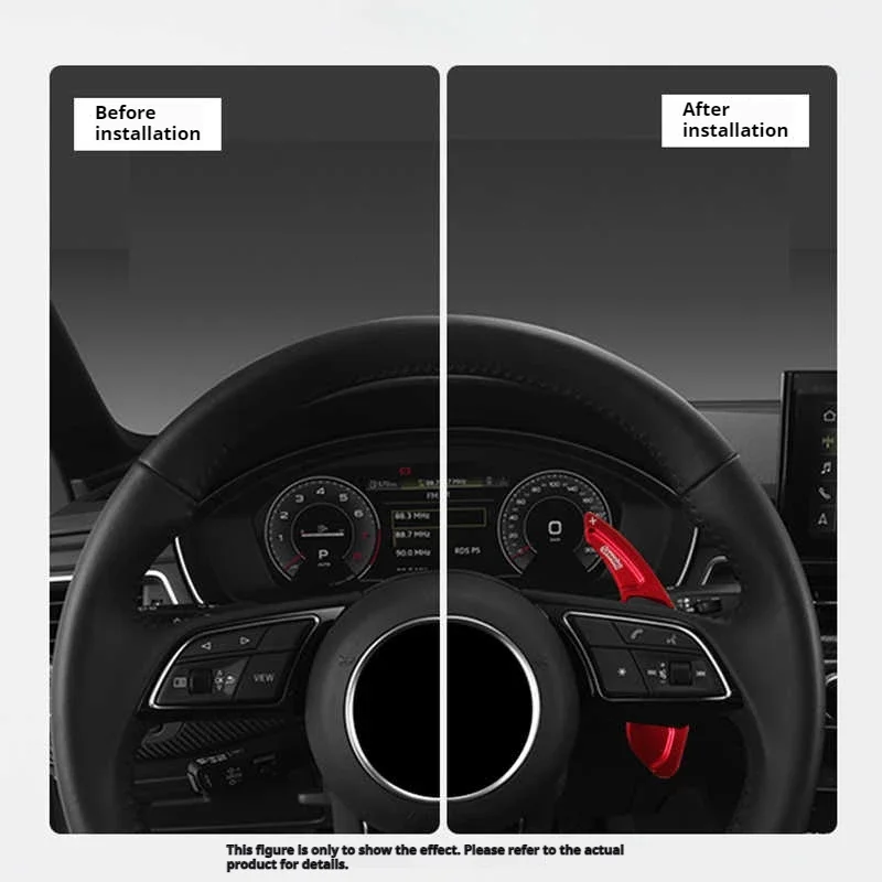 

For Audi A3 A4L A5 A6L A7 A8 S4 S6 S7 S8 Q6 2pcs Car Steering Wheel Shift Paddle Extension Aluminum Alloy Shifters