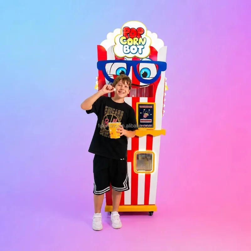 Automatic Electric Popcorn Vending Machine, SDK Touchscreen, Remote Monitoring, Cloud Integration, Snack Dispenser