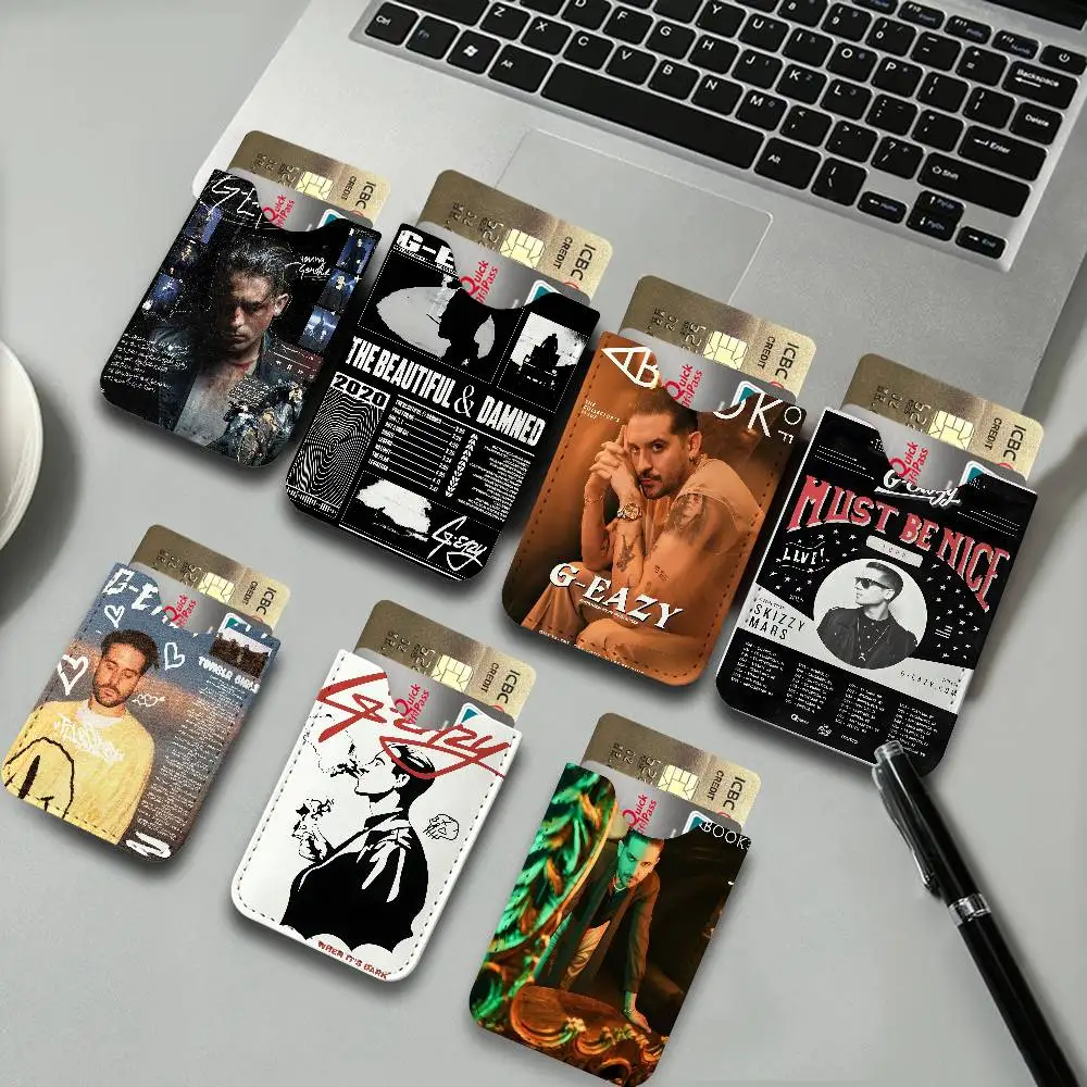 G-G E-Eazy Rap Hip Hop Star Singer Creative Printed with Leather Protective Case Business Portable Letter Pattern Leather