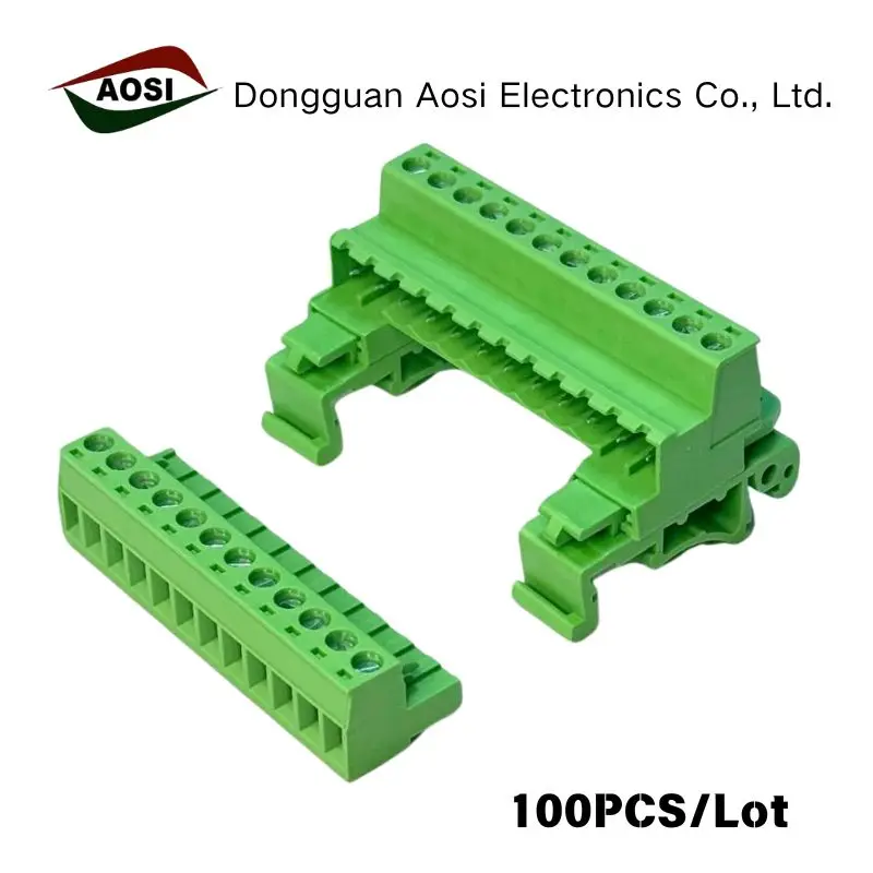 2EDG‑UKR DA803 5.08mm 2‑24P 2EDGK, 35mm DIN Rail Mount Male Female Solder‑Free Plug‑in Mating Terminal Block