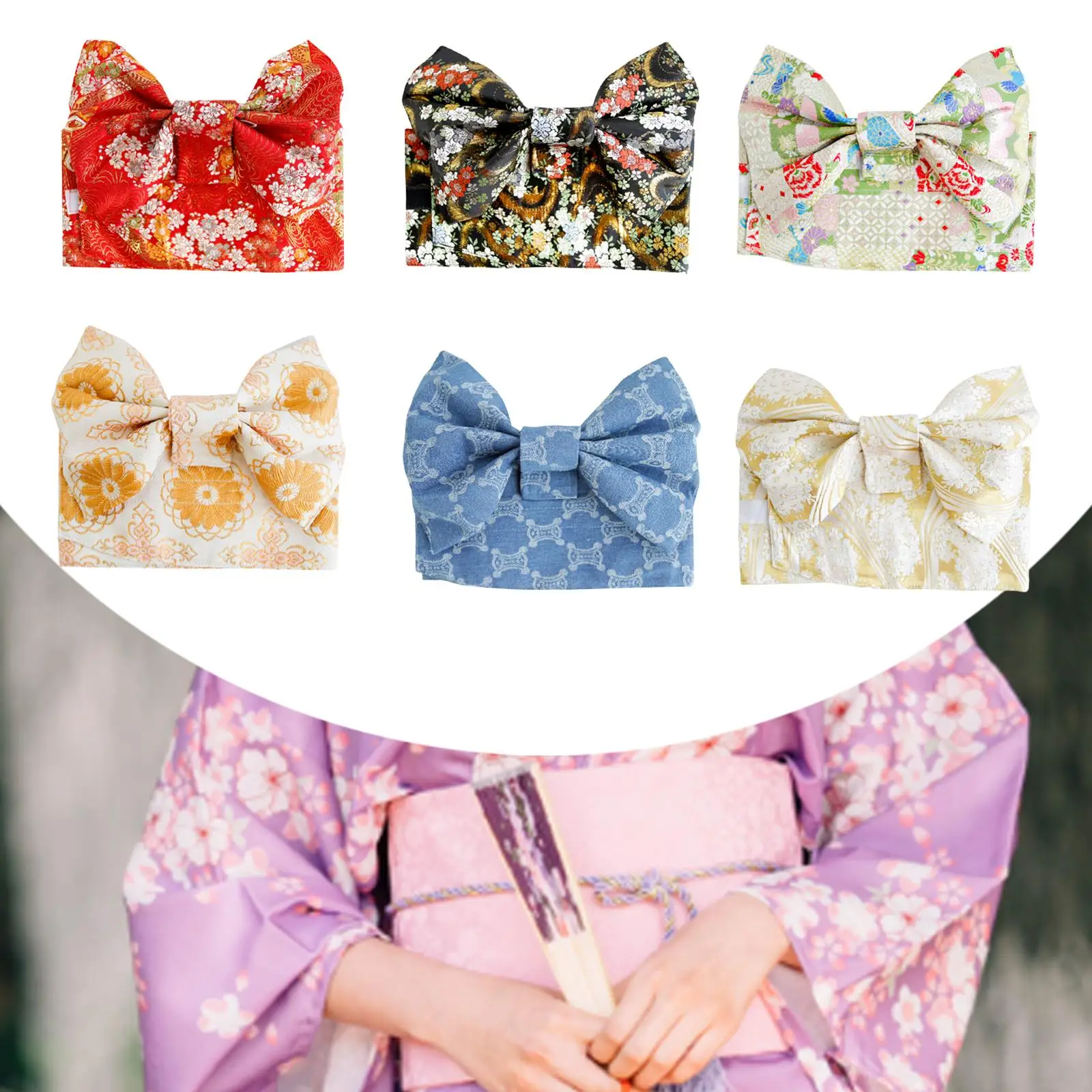 

Japanese Kimono Bow Belt Bow Women Portable Japanese Traditional Waist Belt