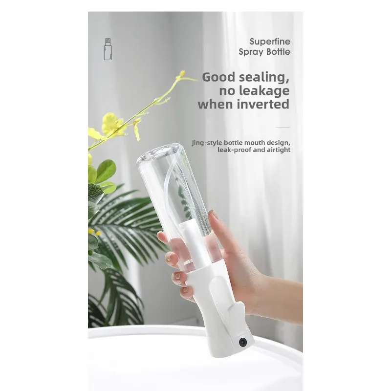 Refillable High Pressure Continuous Spray Bottle Fine Mist Sprayer for Hair Care Makeup Hydration Gardening Watering