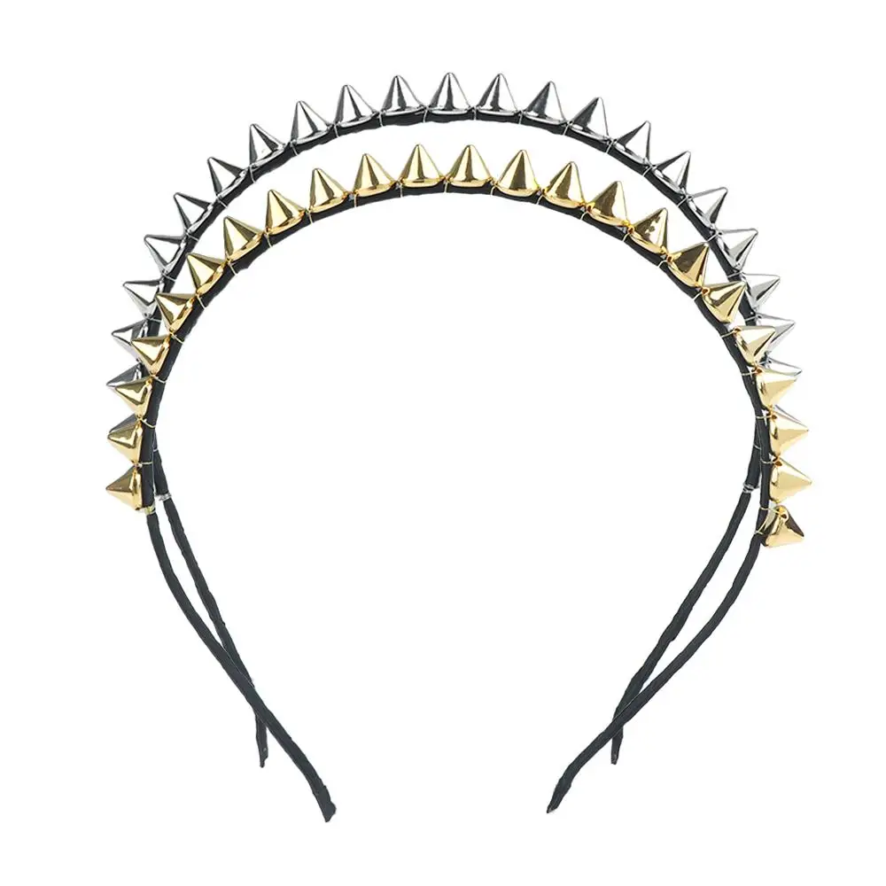 

Fashion Charismatic Punk Spike Jewelry Studded Lady Rock Gift Metal Hair Band Hair Clips Headband Rivets