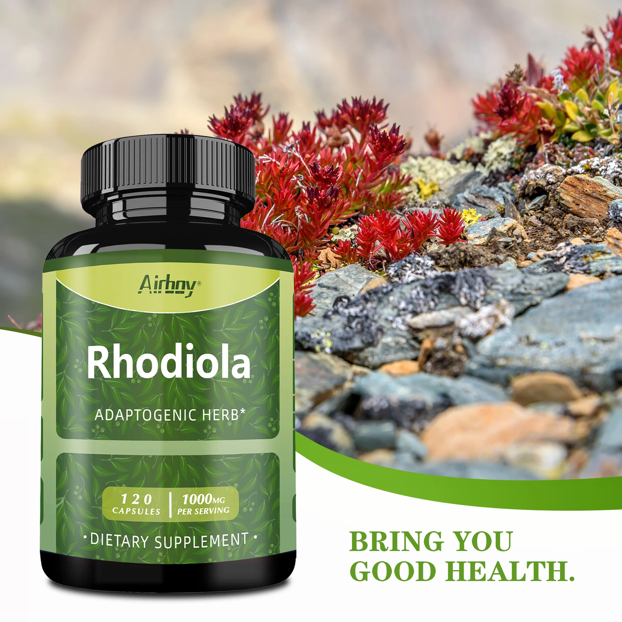

Rhodiola Supplement - Reduce Anxiety, Boost Energy, Improves Athletic Performance, Endurance, Mood and Motivation