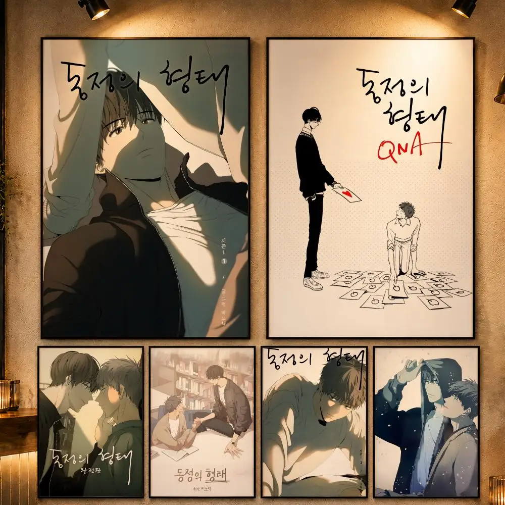 Romance Manhwa F-Form of SympathyS Poster Vintage Retro Anime Poster Stickers Peel and Stick Wall Art Home Decor