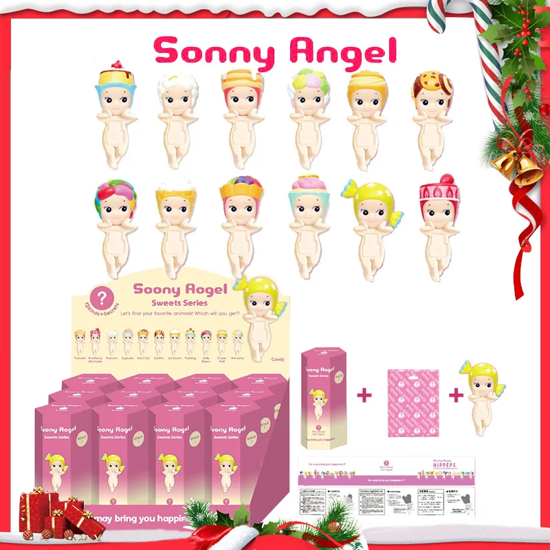 Sonny Angel Blind BoxAngel dessert leg lift Series Anime Figures Ornaments Dolls Christmas Gift Desktop Ornament Christmas Toy G