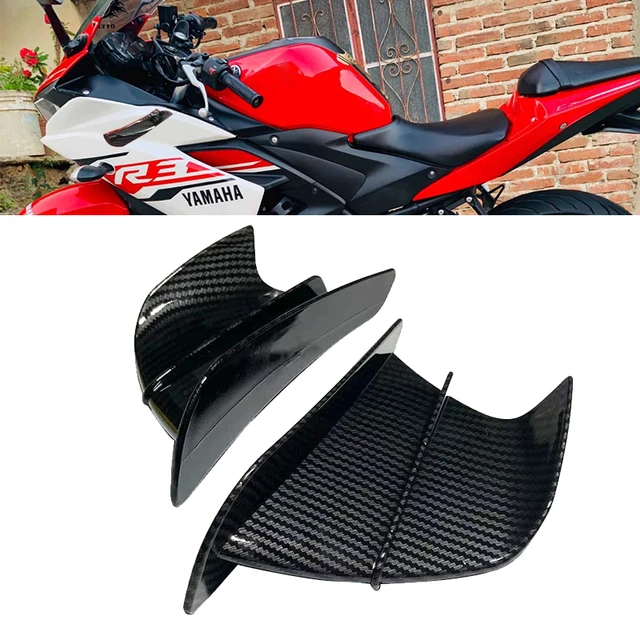 Fit For Yamaha YZFR6 YZFR1 YZFR3 YZF R6 R1 R3 Winglets Air Deflector Winglet  Aerodynamic Wing Kit Spoiler Motorcycle - AliExpress