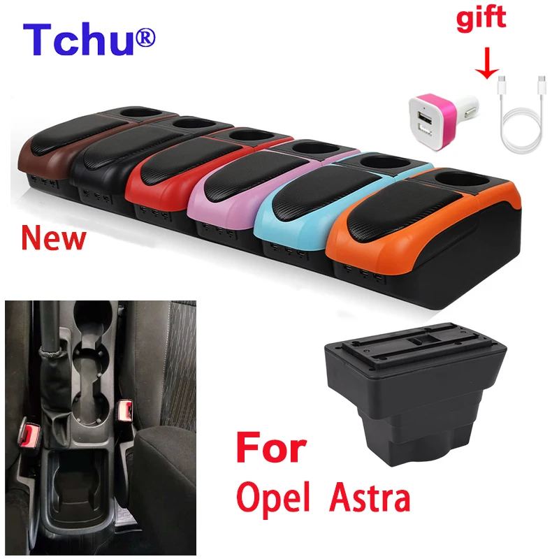 

For Opel Astra Armrest Box Retrofit parts For Opel Astra J Car Armrest 2012-2022 Center Storage Box Car Accessories USB