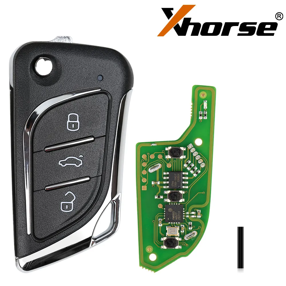 1pcs Xhorse Wired Remote Key 3 Buttons XKLKS0EN/XKHY05EN/XKHO02EN/XKB506EN/XKA600EN Universal Car Remote Key for VVDI Key Tool