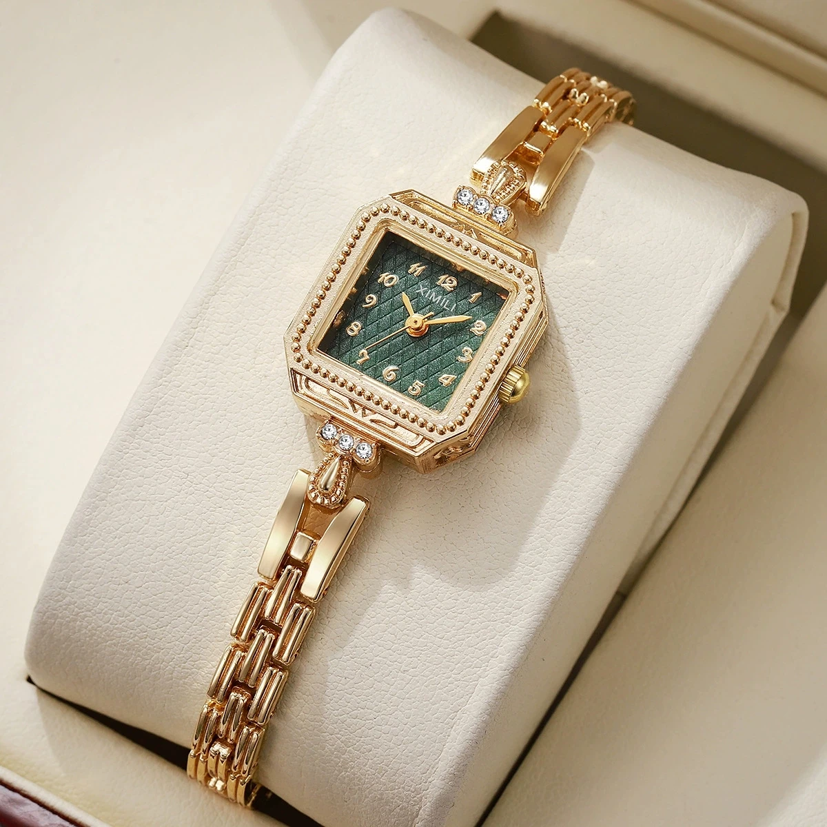 New Fashion Luxury Woman Square Bracelet Watch Women Wristwatches Ladies High Quality Stainless Steel Quartz Watches Reloj Mujer