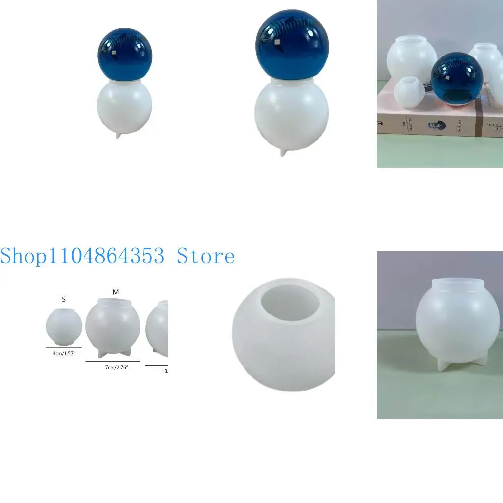 

652F Moulds Round Silicone Molds for Resin Making DIY Ball Scented Mold Epoxy Molds DIY