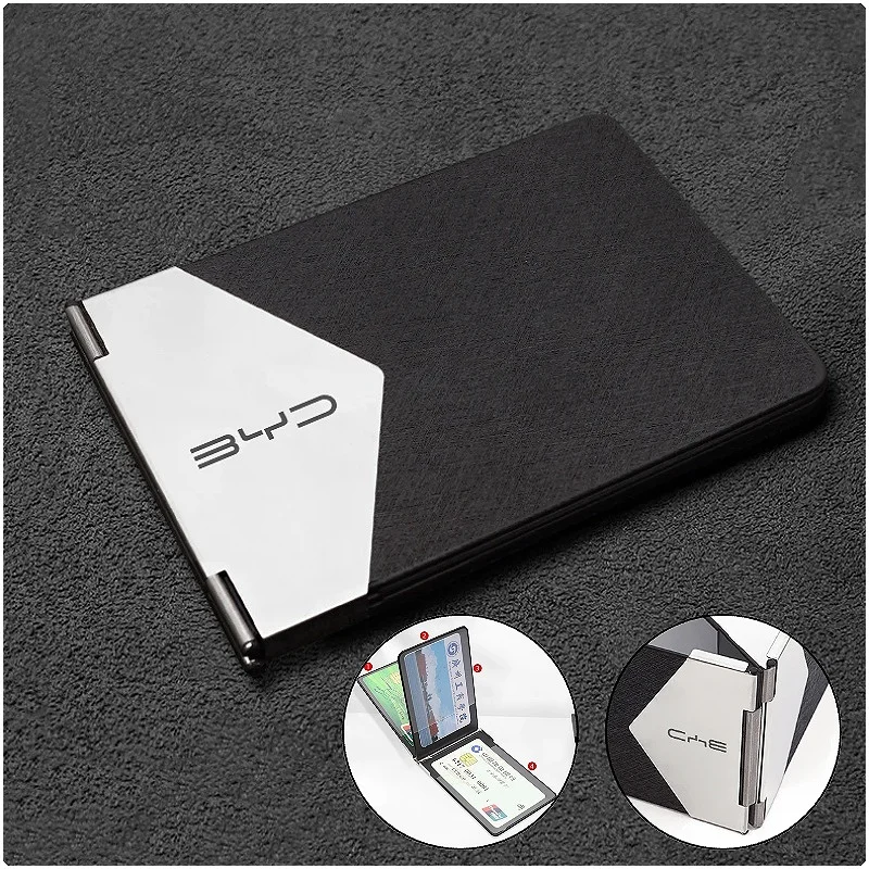 Car Driver License Card Holder Business Card Holder For BYD Seal U Dolphin Mini Sealion 7 Song Pro ATTO 3 Yuan UP Dolphin Seal 5