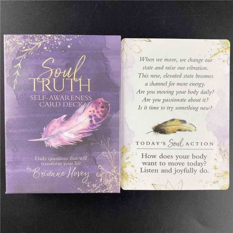 Soul Truth Self-Awareness Card Deck Daily Questions That Will Transform Your Life Tarot Oracle Cards With PDF Guidebook