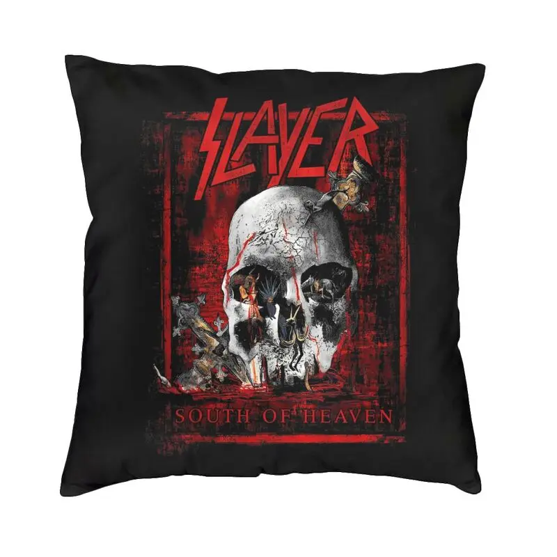 Fashion Slayers Thrash Metal Band Cushion Covers 40x40cm Soft Throw Pillow Case for Sofa Car Square Pillowcase Home Decor