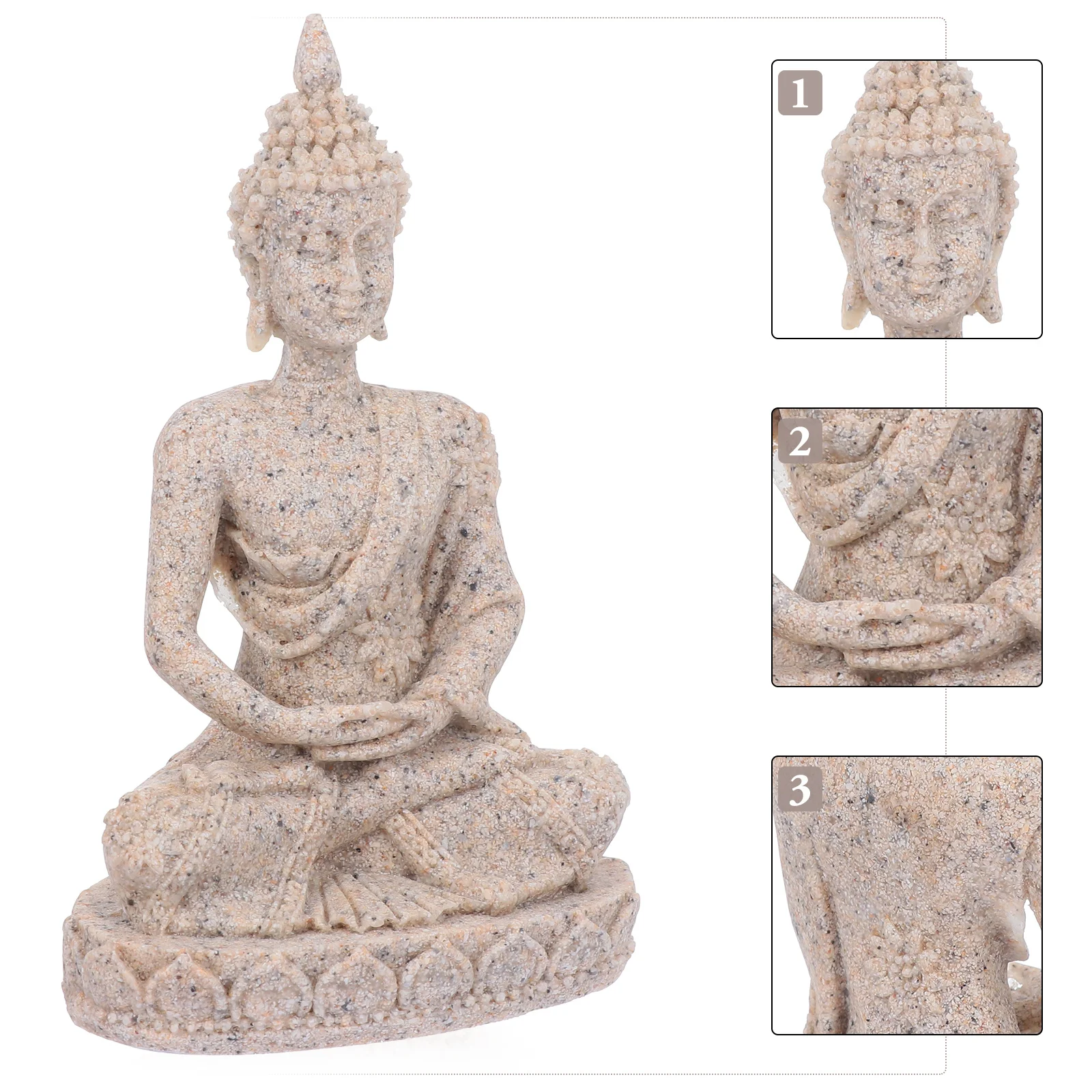 

Buddha Statue Fish Tank Ornament Aquarium Landscape Decoration Creative Exquisite Safe Material for Pet Hideout Play Vivid