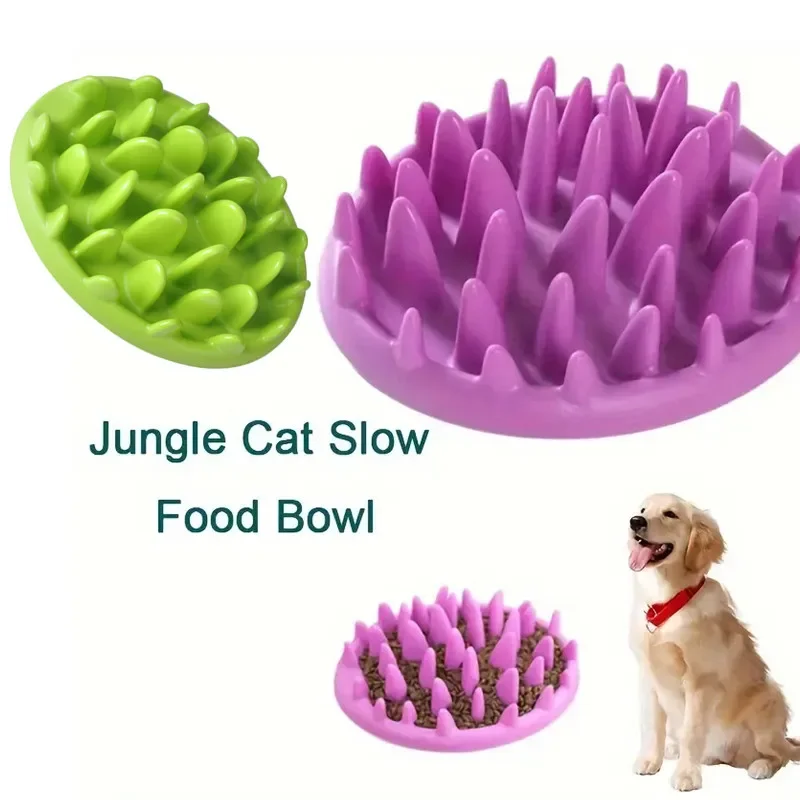 Jungle pet Slow Food Bowl  PP Material, Suitable for dog Cats, Encourages Slow Eating, and Promotes Digestion