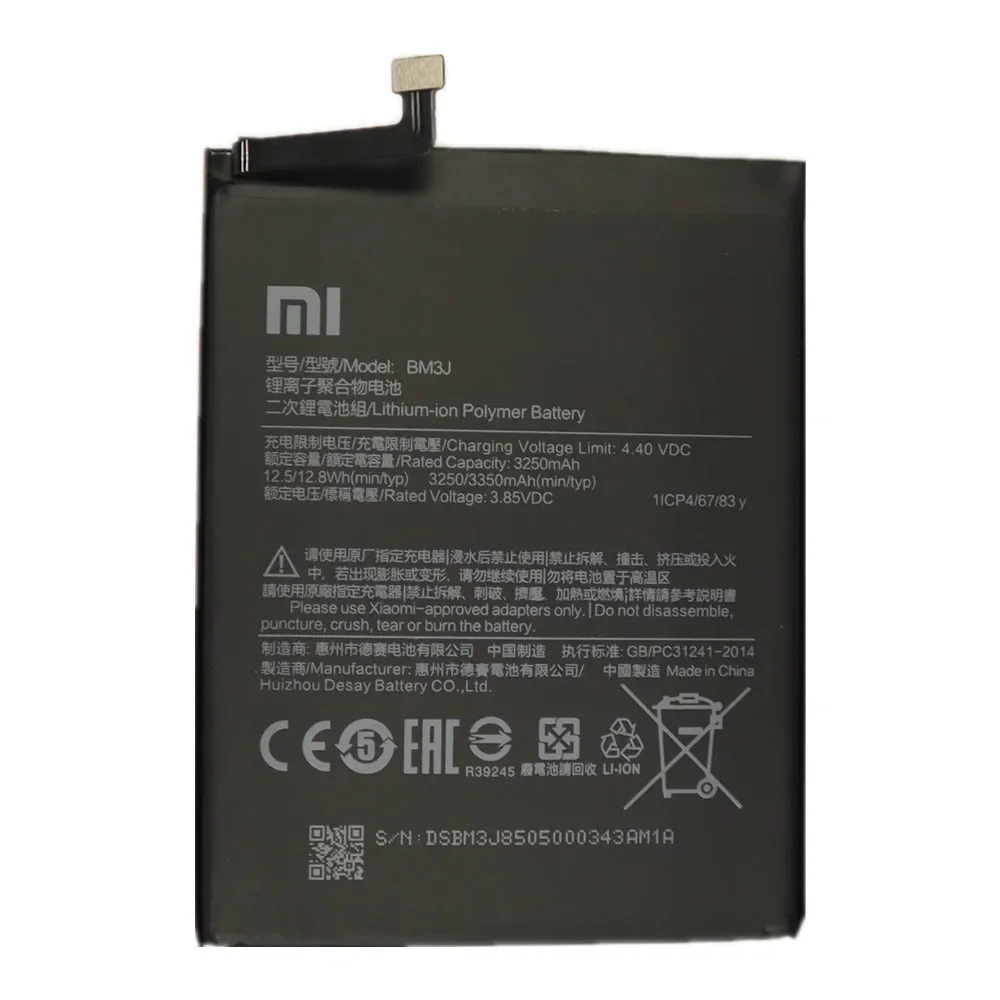 2024 Years 3350mAh 100% Original Battery BM3J For Xiaomi 8 Mi 8 Lite Mi8 Lite Phone Battery Fast Shipping + Tracking Number